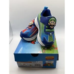 Super Mario & Luigi Light-Up Toddler Boys Athletics Sneakers Size 6 New In Box